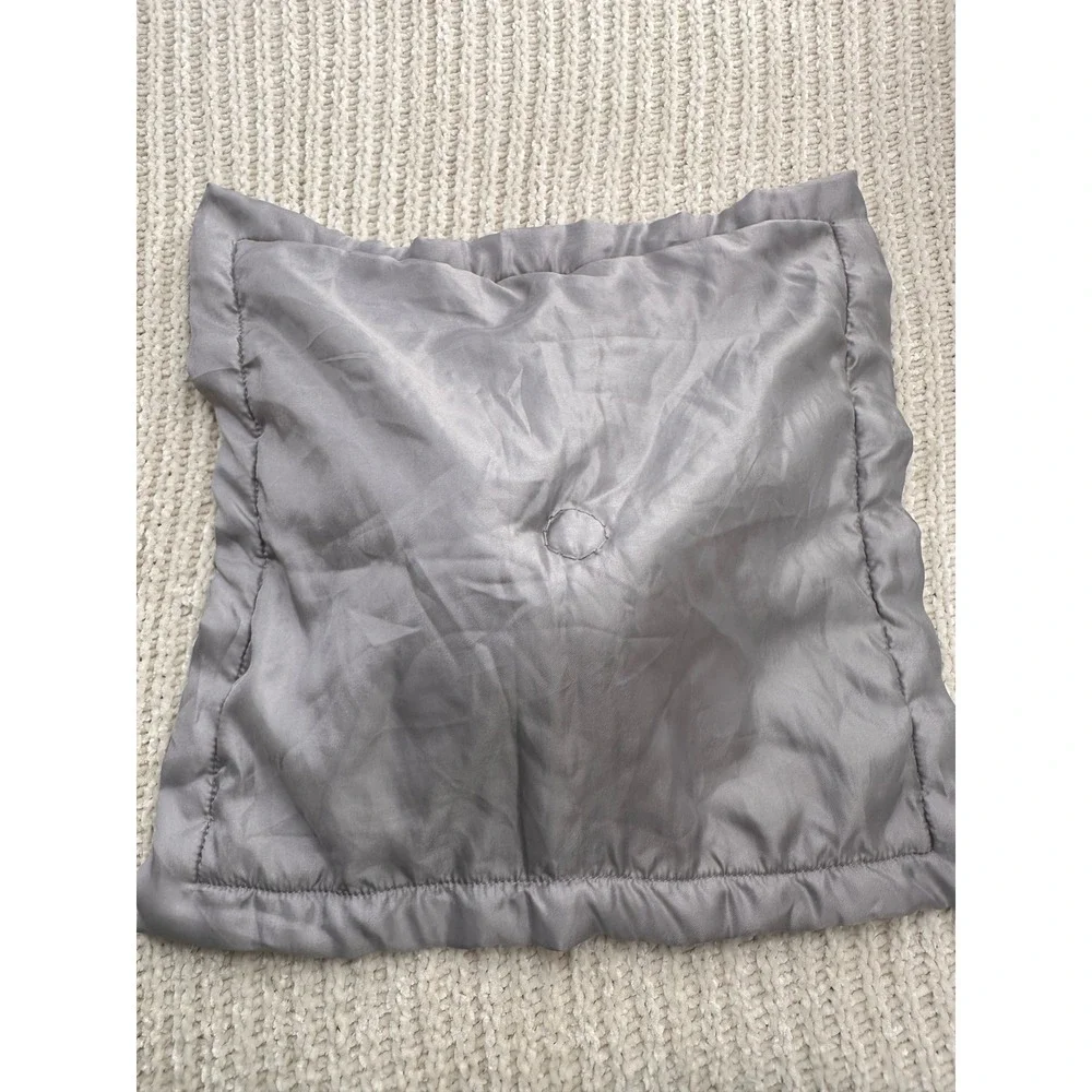 Carters Elephant Security Blanket Gray Plush Satin Trim Lovey Baby Snuggle 14x14